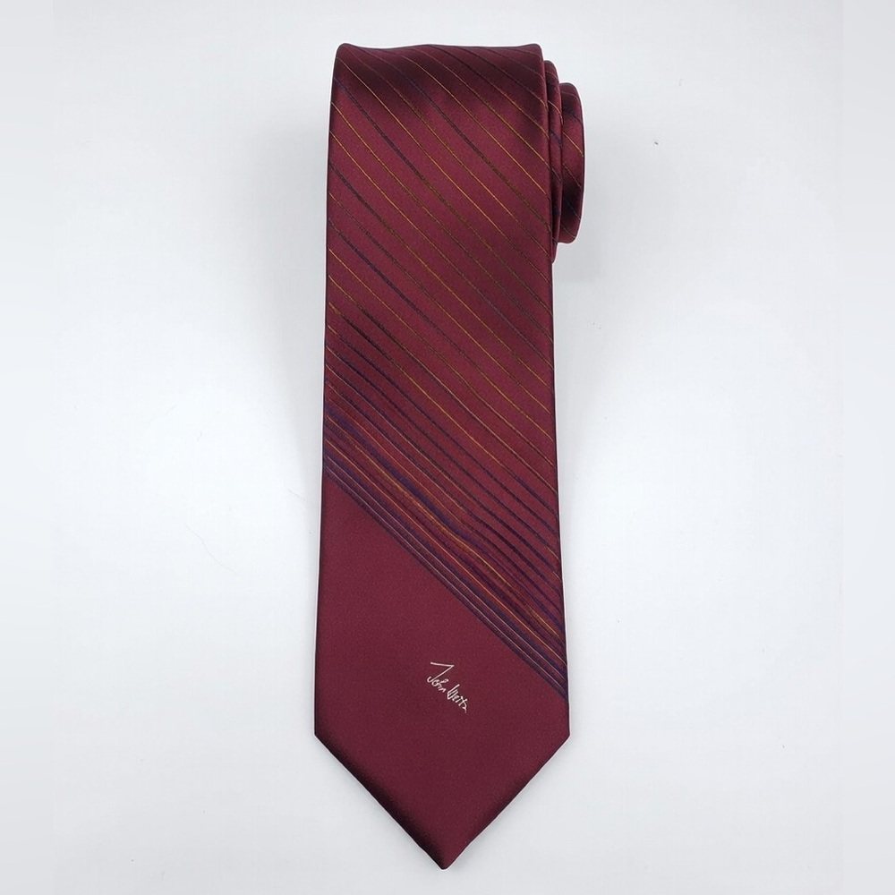 💕Bundle 3 of $20 John Weitz Red Tie with Subtle Stripes